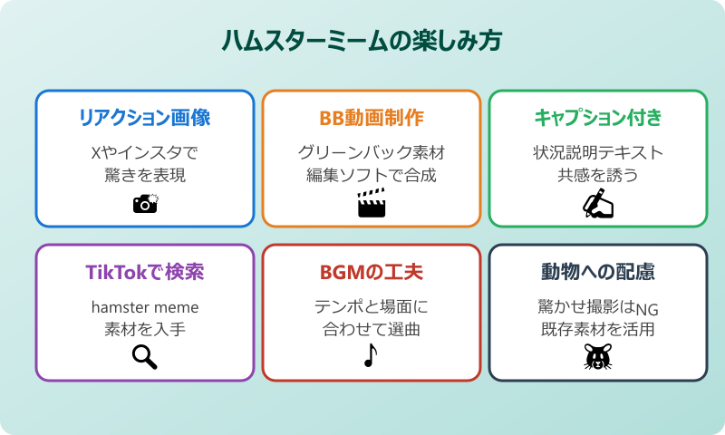 ハムスターびっくりミーム 種類と楽しみ方