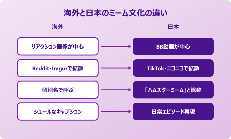 ハムスターびっくりミーム 海外と日本の文化の違い