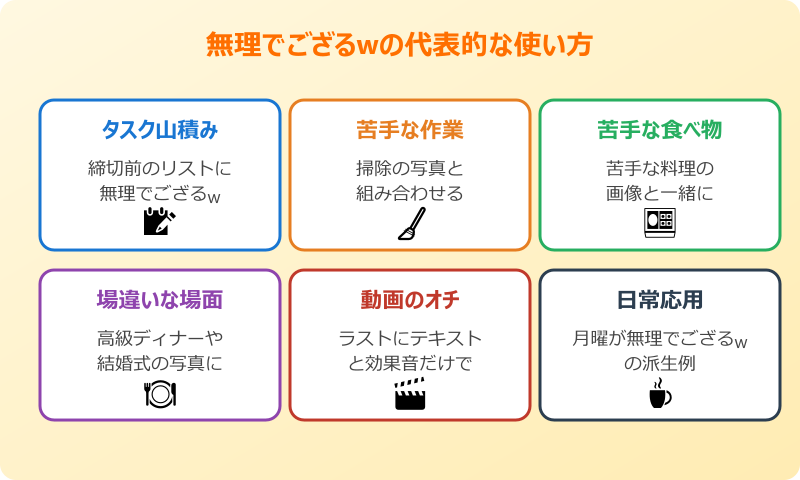 無理でござるw 代表的な使い方