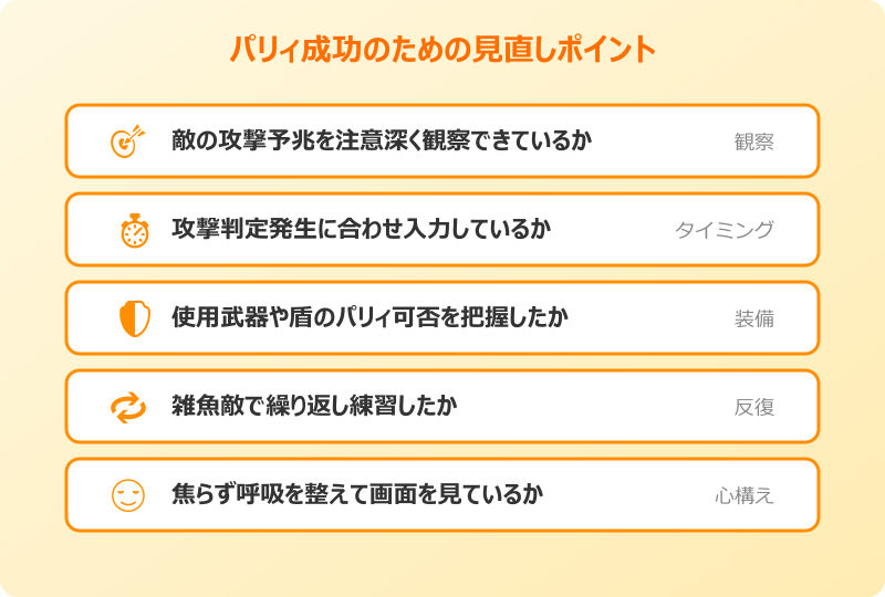 パリィ 元ネタ 成功のコツチェックリスト
