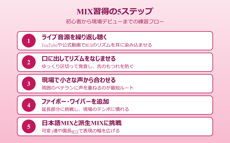 タイガーファイヤーサイバーファイバーダイバーバイバー 元ネタ MIX習得の5ステップ