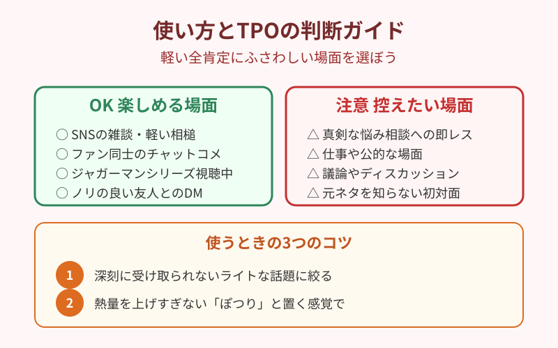 ワイトもそう思います 使い方とTPOの判断ガイド