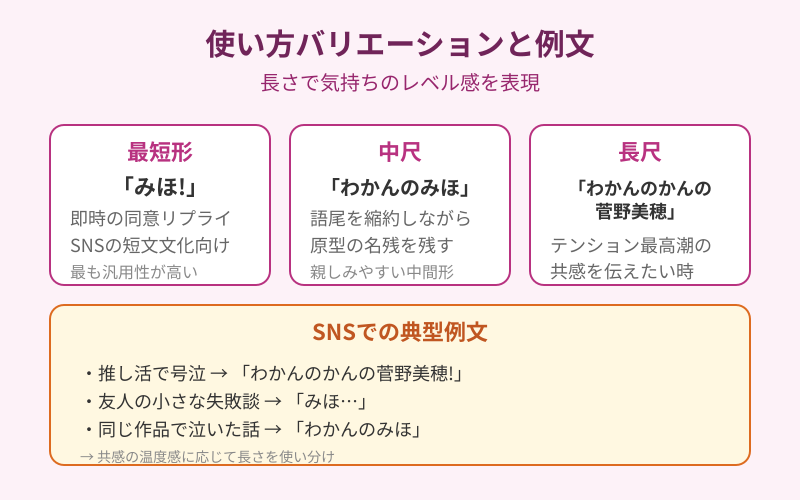 わかんのかんの菅野美穂 使い方バリエーションと例文