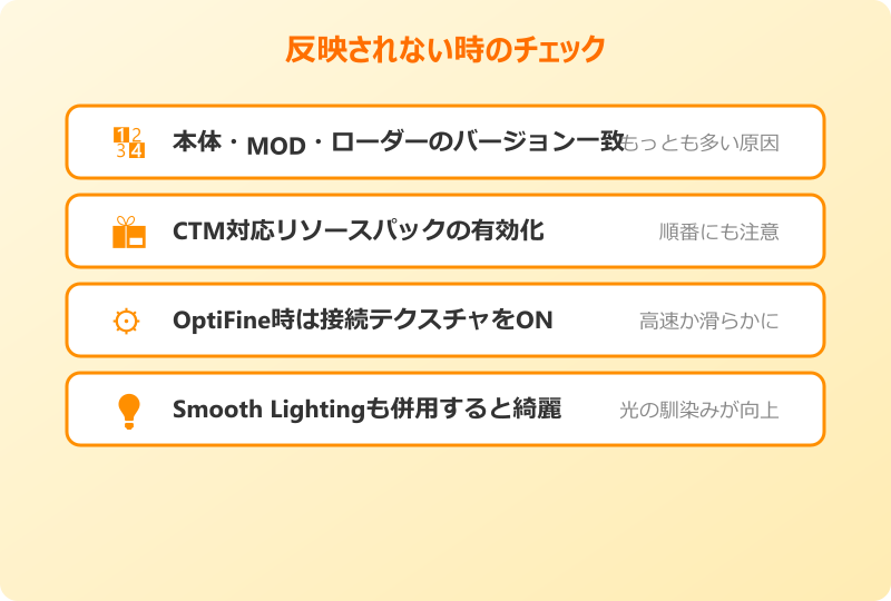マイクラ ガラス つなぎ目 反映されない チェック