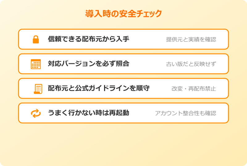 マイクラ ホロライブ スキン 導入時のチェック