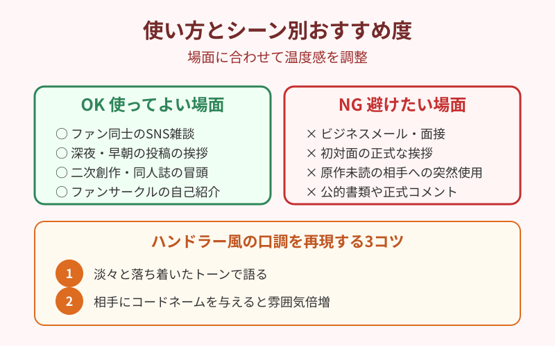 こんにちはあるいはこんばんは 使い方とシーン別おすすめ度