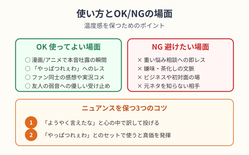 言えたじゃねえか 使い方とOK/NGの場面