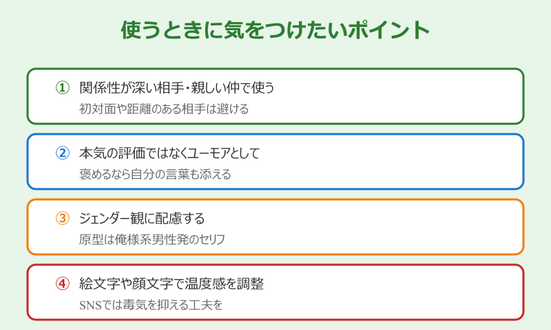 ふーんおもしれー女 使うときに気をつけたいポイント