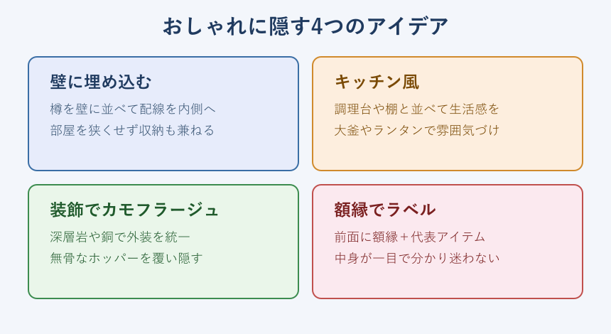 自動かまどをおしゃれに隠す4つのアイデア
