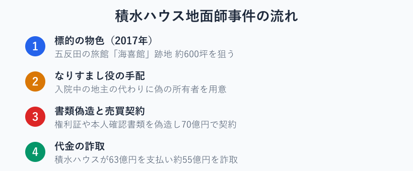 積水ハウス事件の流れの図