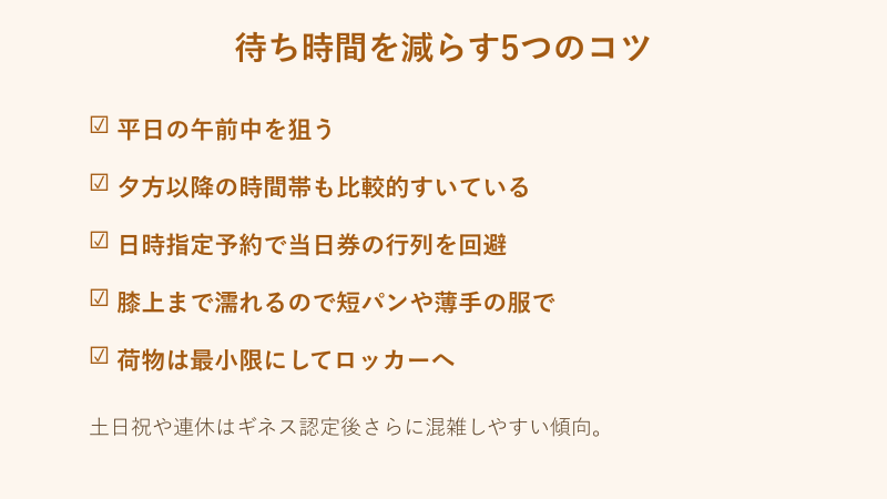 待ち時間を減らすためのチェックリスト図